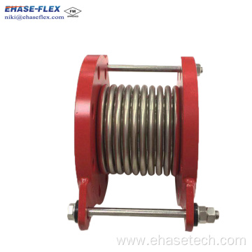 Flexible corrugated joint connector pipe with flange